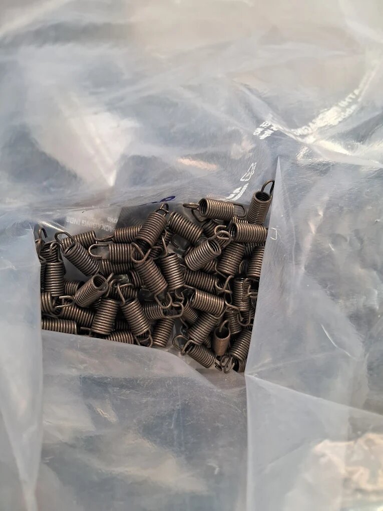 Tension Springs, packaged for dispatch